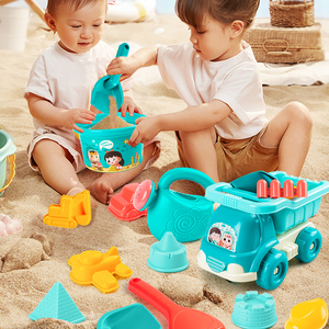 挖沙玩具儿童沙滩套装5岁男孩挖土小铲子3-6岁桶玩沙子大号工具车