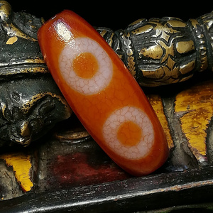 日本购西藏包浆欢喜佛二眼老天珠男女多宝手串x锁骨项链吊坠挂件