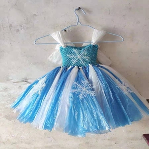 幼儿园手工环保衣服男孩女孩环保服装儿童时装秀diy材料包半成品