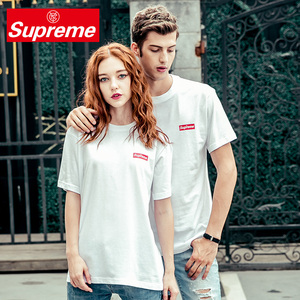 supreme onyc 2018夏季新款圆领短袖superme休闲运动男女情侣t恤