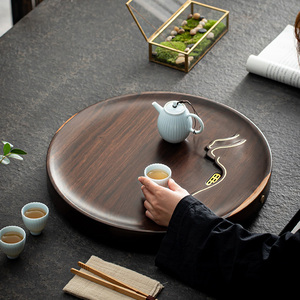 008人付款天猫南山先生 禅意黑檀木茶盘小号家用小茶台 干泡茶盘茶海