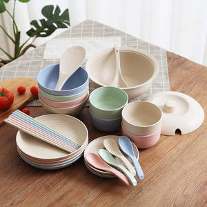 小麦秸秆餐具套装家用厨房