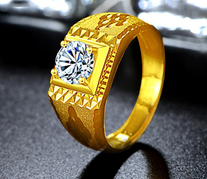 周大福星黄金戒指男999足金车花24k纯金开口戒霸气粗活指环生日礼