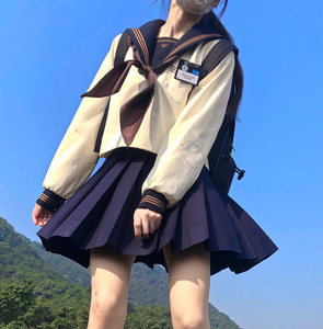 茶羽中正版jk制服裙套装基础款日系原创学院风水手服长袖秋服长裙