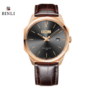 正品宾利手表全自动机械男表商务潮流日历时尚简约皮带男士表6061