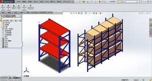 solidworks画货架教程,solidworks画方管框架 货架7款solidworks图纸 物料货架存放架三维模型