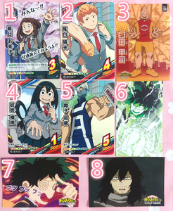 日版 我的英雄学院 小英雄 丽日 绿谷 相泽 蛙吹 收藏卡 贴纸