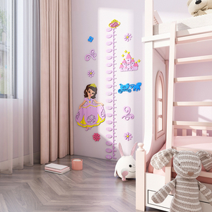 苏菲亚身高贴纸可移除测量女孩公主儿童房间装饰卧室墙面布置用品