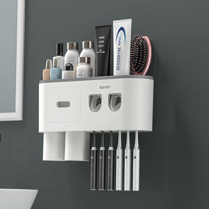 麦扣（MAIKOU）牙刷置物架免打孔浴室卫生间壁挂式漱口杯架挤牙膏