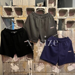balenciaga/巴黎世家22新款可乐徽刺绣经典运动休闲短裤 男款