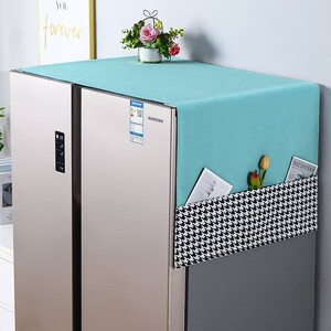 单双开门冰箱顶盖布防尘罩布家用罩子收纳挂袋冰柜上面的2022新款