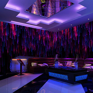 3d立体发光背景墙纸ktv酒吧包厢包房装修壁画科技感星空夜场壁纸