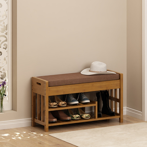 换鞋凳简约现代门口穿鞋凳子鞋柜储物凳可坐家用鞋凳收纳沙发凳竹