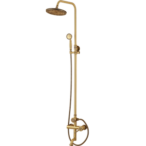 奥德朗淋浴花洒套装全铜欧式冷热水挂墙式可升降花洒喷头lt10119l