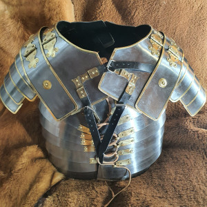 现货-罗马环片甲帝国时代盔甲龙虾甲古代铁甲衣真人可穿戴包邮