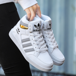 经典阿迪达斯高帮情侣板鞋男休闲运动鞋学生小白鞋女аadidasеaj