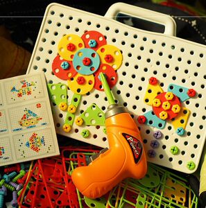 电钻儿童智力玩具益智动脑拼图儿童动手能力玩具益智动脑