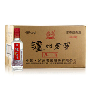 45度泸州老窖小头曲125ml*24瓶整箱装 浓香型白酒小酒版