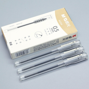 晨光本味系列中性笔小学生用AGPA2204 黑色全针管0.5mm水笔签字笔