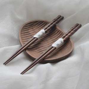 日式筷子尖头实木高档家用防滑防烫高品质红木筷无漆无蜡木质快子
