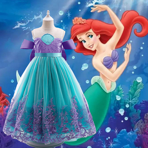 爱丽儿公主裙美人鱼迪士尼