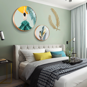 卧室床头装饰画轻奢主卧人物挂画现代简约房间背景墙壁画艺术墙画