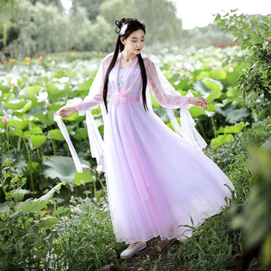 汉服古装女全套超仙正版原创襦裙薄纱中国风学生日常飘逸超仙汉服