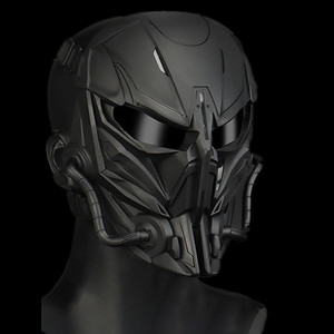 赛博朋克面具全脸科技感机能风异形机器人头盔装扮万圣节恐怖面罩