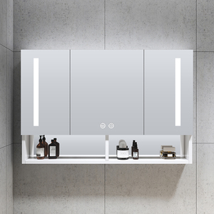 优爵太空铝挂墙式浴室镜柜卫生间单独镜箱带置物架洗手间洗脸镜子