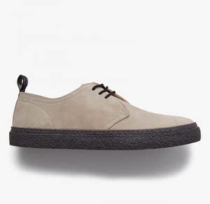 英国代购fred perry男士商务休闲低帮系带麂皮皮鞋