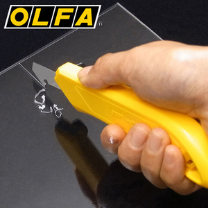 日本OLFA亚克力板切割刀有机玻璃工具开槽广告勾刀PC-L刀片专用刀