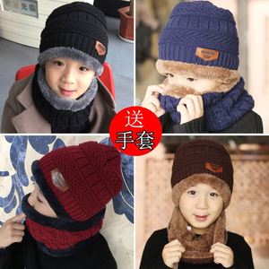 宝宝冬季帽子围巾套装秋冬季儿童帽子围巾两件套儿童秋冬帽子护耳
