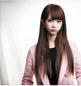 齐刘海长直发真人发丝假发套学生发型全头套修脸透气可随意分顺发
