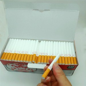 烟管自动卷烟器一次性香菸空心管子250支黄嘴200白嘴过滤电动烟嘴