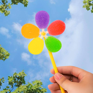 五彩风车糖软糖棒棒糖儿童糖果零食水果果汁软糖送女友高颜值礼物