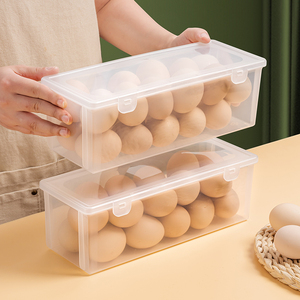 日本进口冰箱用放鸡蛋收纳盒侧门分装盒长方形食品级塑料保鲜盒