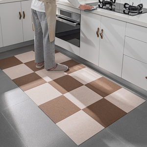 日本进口厨房拼接地垫自由裁剪餐厅防水防油防滑防污可机洗脚垫