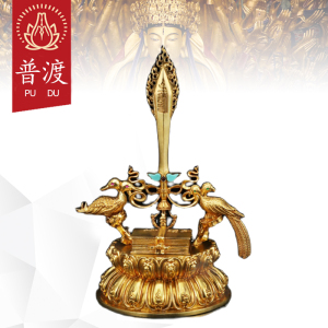 三大菩萨纯铜文殊剑智慧箭静物增长慈悲金刚手佛堂法器精品摆件