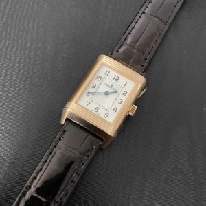 g jlc积家翻转系列玫瑰金双面机械女表 q2662430/q2662130