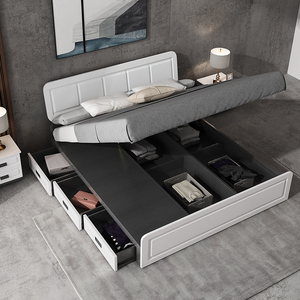 索菲亚旗舰店床家用卧室经济型1.8米双人床1.5米北欧简约现代板式