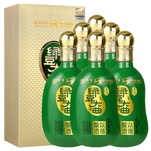 泸州老窖绿豆大曲宝石豆51.8度500ml*6瓶高档礼盒装露酒