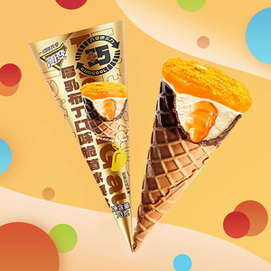 【5支】蒙牛黑森林桑葚巧克力流心脆筒冰淇淋甜筒厚乳布丁雪糕