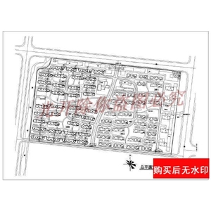 江苏沿沪产业带某25万平方住宅小区总平图纸cad图纸
