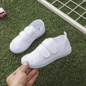 幼儿园室内鞋男孩女孩儿童帆布鞋小白鞋男童运动鞋白布鞋小学生