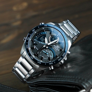 卡西欧手表男ecb-900ydb-1b运动潮流双显表盘蓝牙光能蓝宝石镜面