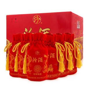 山西汾酒42度龙凤如意汾酒475ml 杏花村清香型婚宴白酒整箱6瓶装