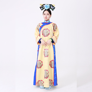 000人付款淘宝三千妃2022年中国风清朝服原创黃色乾隆
