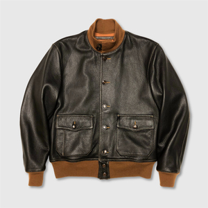 限定款realmccoy版本鹿皮质感a1空军飞行服进口头层山羊皮短夹克