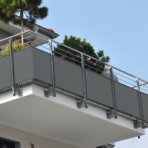 1米高隐私防护网 灰色 90%遮阳防晒网 挡风防蚊 露台阳台户外