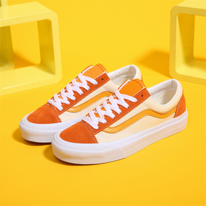 万斯女鞋帆布鞋橘子汽水系列style36小脏橘低帮休闲男经典款板鞋